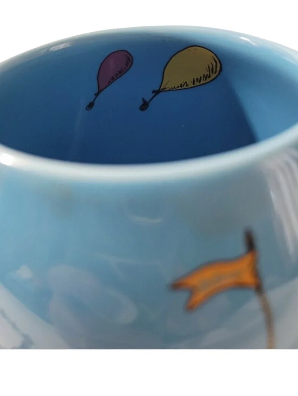 Vandor Dr. Seuss Oh The Places  Blue Oval Ceramic Mug